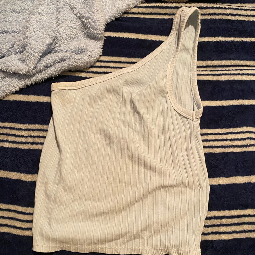 Ribbed one shoulder cami crop top